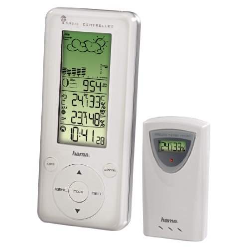 Hama 104935 Elektronische Wetterstation EWS-390, weiß