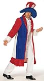 You'll be Pimpin' in Style in this Red, White & Blue Uncle Sam-a-Delic Coat (Coat Only)