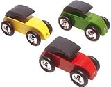 Review ILLUSTRATED LIVING  / VILAC YELLOW 2 CV CITROEN CAR with moving wheels