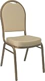 Dome Back Stacking Banquet Chair with Gold Frame [FD-C03-ALLGOLD-H20377A-GG]