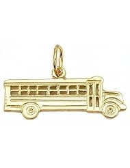 School Bus Charm 14k Gold 9.5mm