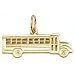 School Bus Charm 14k Gold 9.5mm