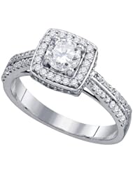 1.00CT DIAMOND 0.60CT CENTER ROUND BRIDAL RING