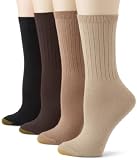 Gold Toe Women's 6 Pack Ribbed Crew
