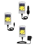Deluxe Kit for the Garmin iQue M3 includes a USB cable with Car and Wall Charger - Gomadic Brand w/ TipExchange Technology