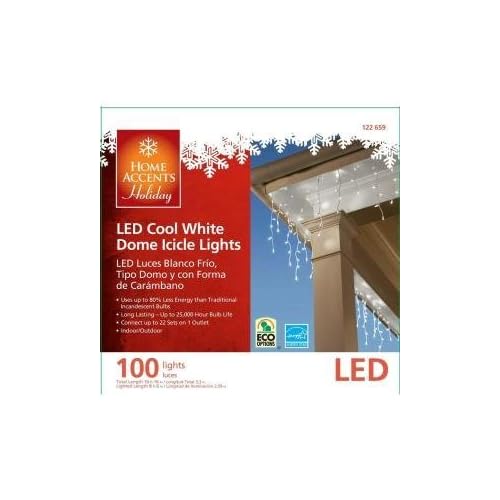 Home Accents Holiday 100Light LED Cool White Dome Icicle