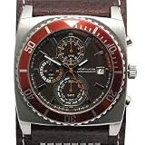 Kahuna Gents Brown Chronograph Genuine Leather Watch