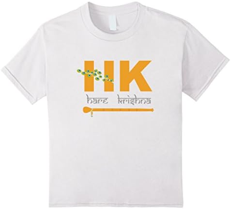 Kids Hare Krishna T-Shirt for Men, Women, Boys and Girls 8 White