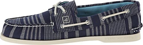 Sperry Top-Sider Men's Authentic Original Stripe Boat Shoe, Navy, 8 M US