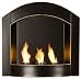 SEI Black Arch Top Wall Mount Gel Fuel Fireplace Image