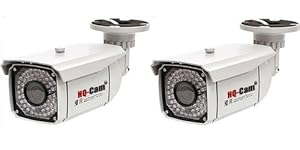 HQ-Cam® 2 Packs CCTV Home Video Outdoor CCD Bullet Security Camera - 550 color TV Lines Sony Super HAD II CCD 1/3