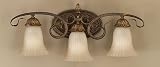 Murray Feiss VS10903-ATS Three-Light Sonoma Valley Collection Vanity Strip, Aged Tortoise Shell with French Scarvo Glass Shades
