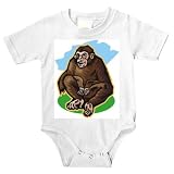 Onesie with wild, chimpanzee, desert, animal, monkey