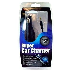 Cellet Premium Plug in Car Charger with Blue LED For Sony PlayStation Portable - PSP, and etc. by Cellet