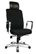 Topstar NC109 W80 Chefsessel High Step up mit Kopfst�tze und inklusiv Armlehnen, Stoffbezug schwarz