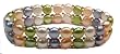2 Rows of Fresh Water Green/Beige/Gray.White Pearls with Sterling Silver
