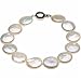 Lovely White Cultured Coin Pearl Braclet