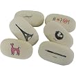 Bird Nest, Pencil, Curses, Oops, Eiffel Tower, Paris,Poodle, Symbols Pebble Design Cavallini Eraser