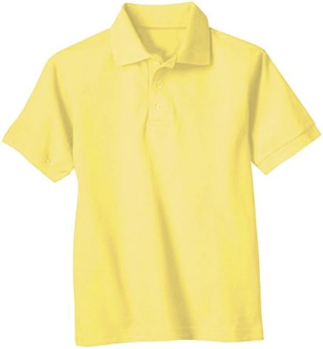 Genuine School Uniform Boys Girls Yellow Short Sleeve Pique Polo Shirt