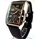 Accurist Gents Black Leather Watch in Presentation Box