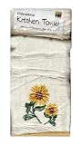 Royal Crest 08054N SUN 16 x 26 Inch Embroidered Kitchen Towel - Sunflower - Case of 6