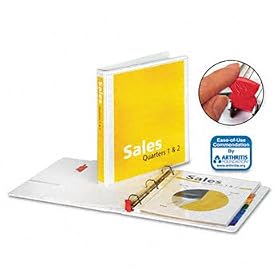 Clearvue EasyOpen Extra-Wide Slant-D Binder, 1 Capacity, White
