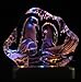 Engraved Lead Crystal -- Penguin Family