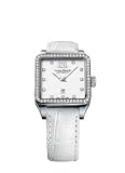 Louis Erard Women's 20700SE11.BAV10 Emotion Square Automatic White Alligater Leather Diamond Watch