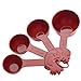 Paula Deen Signature Kitchen / Cooking Measuring Cups - 1/4, 1/3,1/2 and 1-Cup , Red