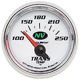 Autometer (7357) NV Transmission Temp Gauges - (2 1/16) Full Sweep Electric (100-260 F) - Includes 1/8 NPT Sender, 3/8 1/2 NPT Fitting 8 Harness