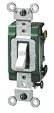Leviton 3032-2W 30 Amp, 120/277 Volt, Toggle Double-Pole AC Quiet Switch, Extra Heavy Duty Spec Grade, Self Grounding, Back and Side Wired, White
