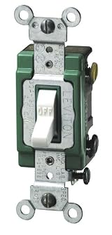 30 Amp, Toggle Double-Pole AC Quiet Switch, 120/277 Volt, Extra Heavy Duty Spec Grade, Self Grounding, Back and Side Wired, Brown/Black/Ivory/White, 3032-2