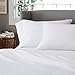 Amazon Brand – Pinzon 300 Thread Count Percale Cotton Sheet Set - Twin, White