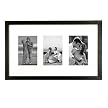Gallery 3-Space Collage Frame with Mat - Black