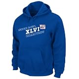 NFL Men's New York Giants Super Bowl XLVI Champion Victory Threads IV Deep Royal Long Sleeve Hooded Fleece Pullover