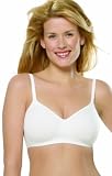 Barely There Women's Customflex Fit Stretch Cotton Wirefree,White,Large