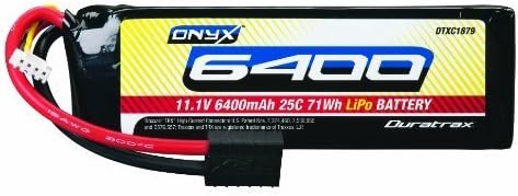 Duratrax LiPo Onyx 3S 11.1V 6400mAh 25C Soft Case TRA Plug by Hobbico Inc
