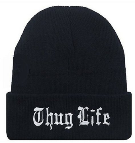 Winter Warm Knit Thug Life Beanie Hat for Men and Women Winter Cap Skully Letter Beanie