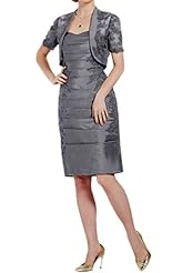 Sheath Lace Taffeta Mother-of-the-Bride Dress 