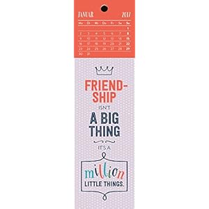 It's all about FriendsHIP 2017: Lesezeichenkalender