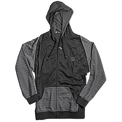 Answer Racing Track Men's Hoody Zip Pullover Sports Wear Sweatshirt - Black/Grey