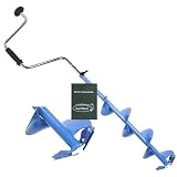 Höhenverstellbarer Eisbohrer 15cm mit Sportfischer Passhülle