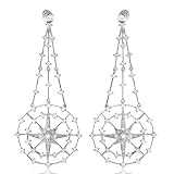 14K White Gold Diamond Earrings