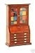 Cherrywood Secretary Desk with Bookshelves Dollhouse Miniature