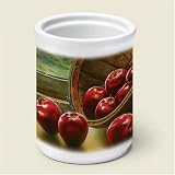 Red APPLE UTENSIL CROCK holder country KITCHEN decor NU by Highland Graphics