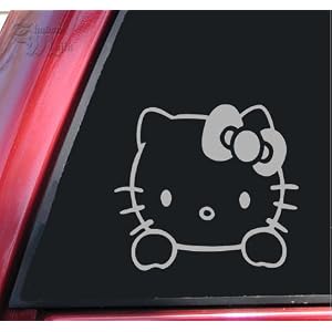 Hello Kitty Vinyl Decal Sticker - Grey