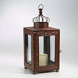 Cyan Lighting 01641 Red Royal Candle Lantern, Chinese Red Finish