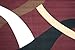 Generations Brand New Contemporary Modern Wavy Circles Area Rug, 2' x 7', Red/Burgundy