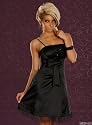 Tailliertes Party-Kleid aus Satin-Stretch