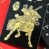 三国志蒔絵シール【関羽】ゴールド